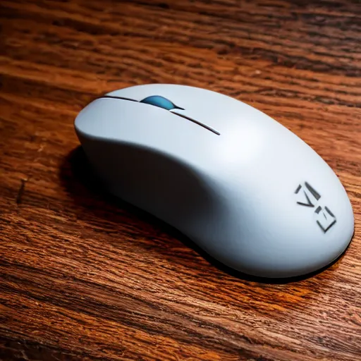 Prompt: a computer mouse made of concrete, product photo, detailed