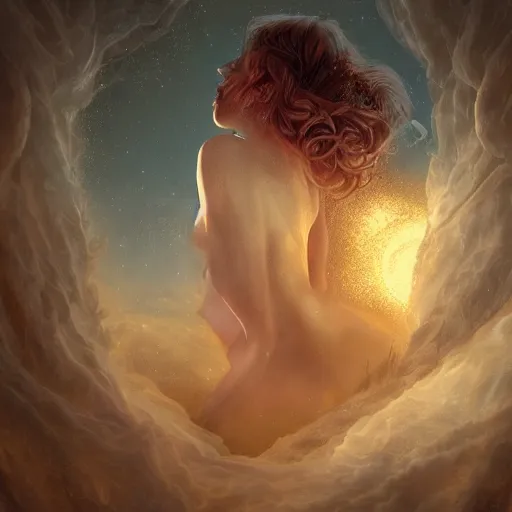 Image similar to If the concept of dreams was a woman, digital art, fantastic composition, astonishing detail, beautiful lighting, award winning