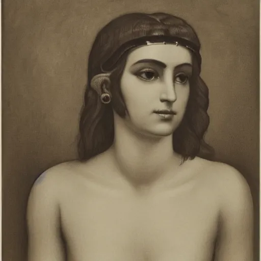 Prompt: portrait of cleopatra, by karl blossfeldt