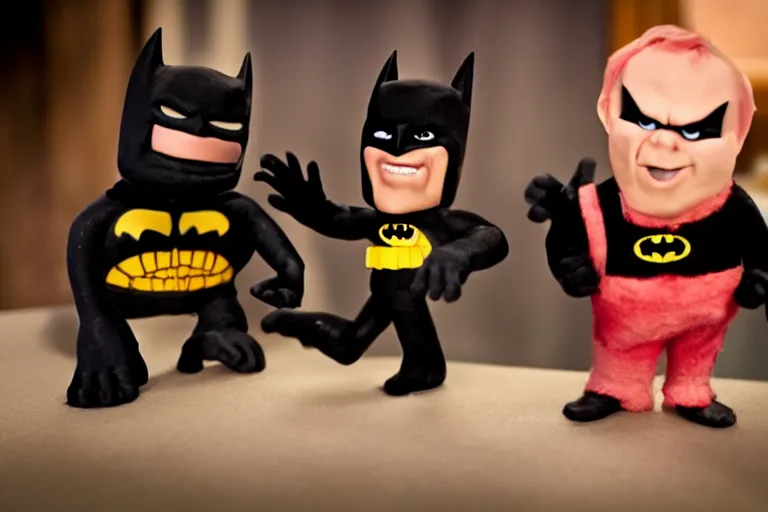 Image similar to claymation batman