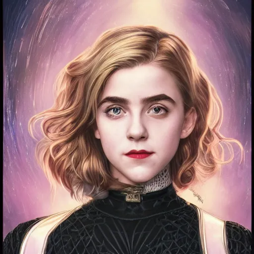 Prompt: Kiernan Shipka as Sabrina Spellman, cute, fantasy, intricate, elegant, highly detailed, digital painting, 4k, HDR, concept art, smooth, sharp focus, illustration, art by artgerm and H R Giger and alphonse mucha