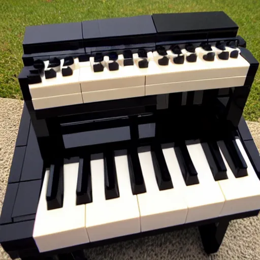 Prompt: a lego piano