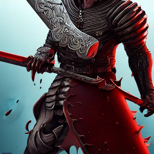 Image similar to Guts, Berserk, very detailed, artstation, digital art, masterpiece, award winning, greatsword