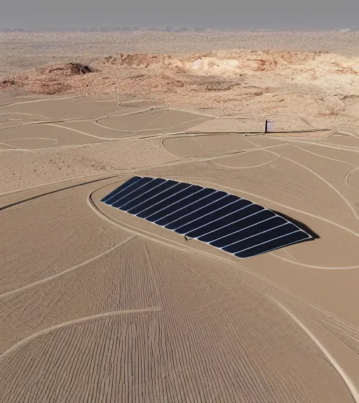 Image similar to dominador radial vertical solar power plant in the desert, spatial structure, former gasometer in rome, white sheets, trending on artstation, behance, octane render, award winning, archviz, matte painting, epic