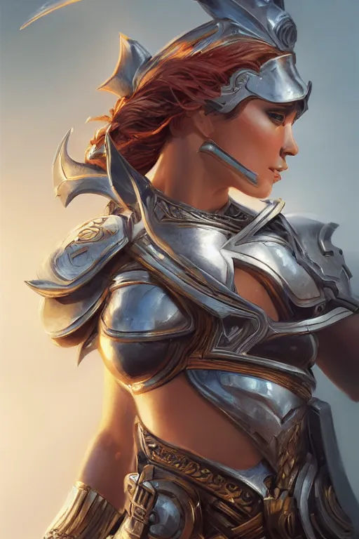 Image similar to amazon valkyrie athena, d & d, fantasy, portrait, highly detailed, headshot, digital painting, trending on artstation, concept art, sharp focus, illustration, art by artgerm and greg rutkowski and magali villeneuve