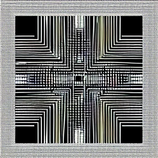 Image similar to the microchip, abstract dark geometry construct with white space, textured, tech pattern