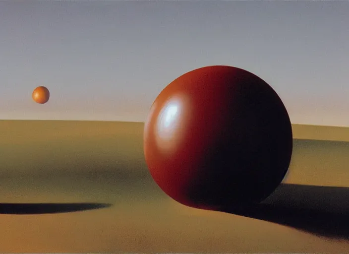 Prompt: spherical goo rounded spheres melting Edward Hopper and James Gilleard, Zdzislaw Beksinski highly detailed