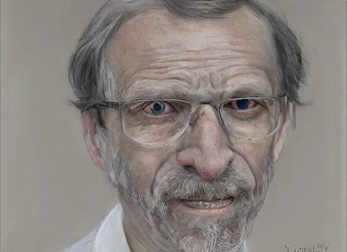 Image similar to a highly detailed moldy portrait of a cardiologist, james gurney, james jean