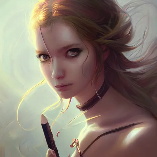 Image similar to a beautiful painting representative of the art style of artgerm and wlop and james cameron