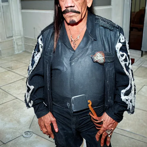 Image similar to danny trejo cosplaying as Cinderella