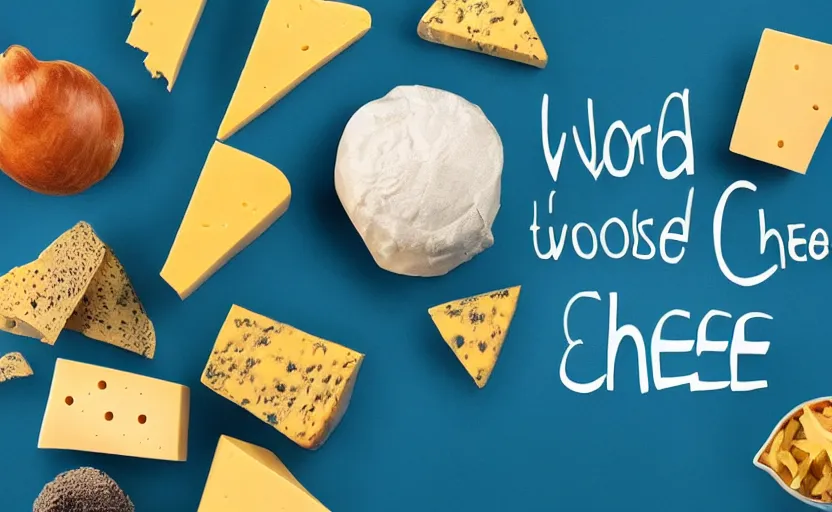 Image similar to a world where everything is made of cheese