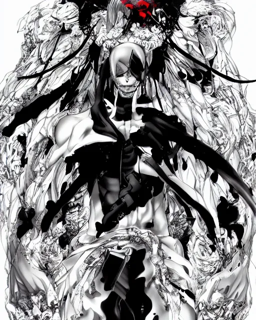 Image similar to god of death by Takeshi Obata 4k hyper detailed trending on artstation