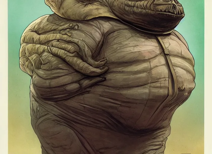 Prompt: elon musk as jabba the hutt, Return of the Jedi, Star Wars, film look