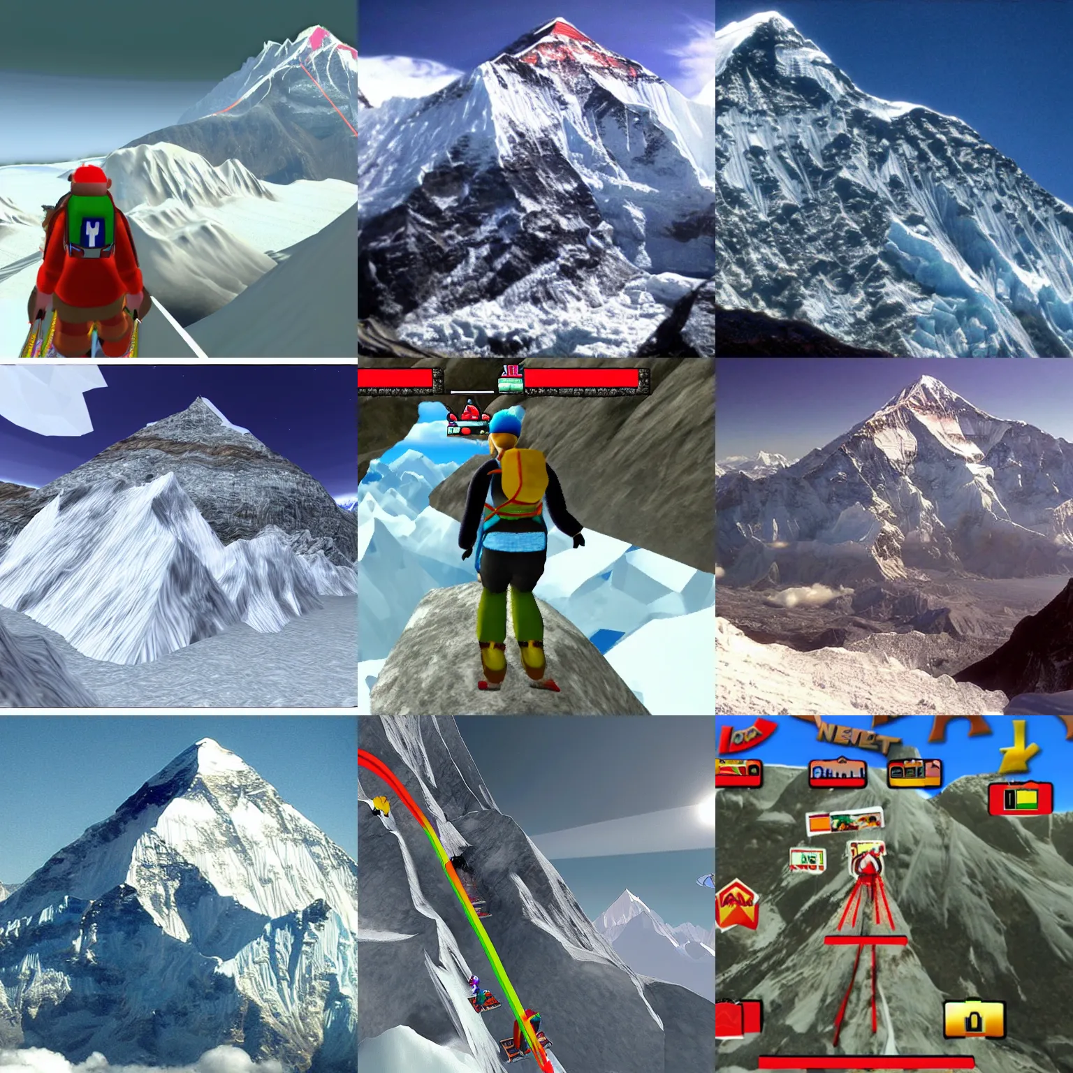 Prompt: mount everest for the nintendo 6 4