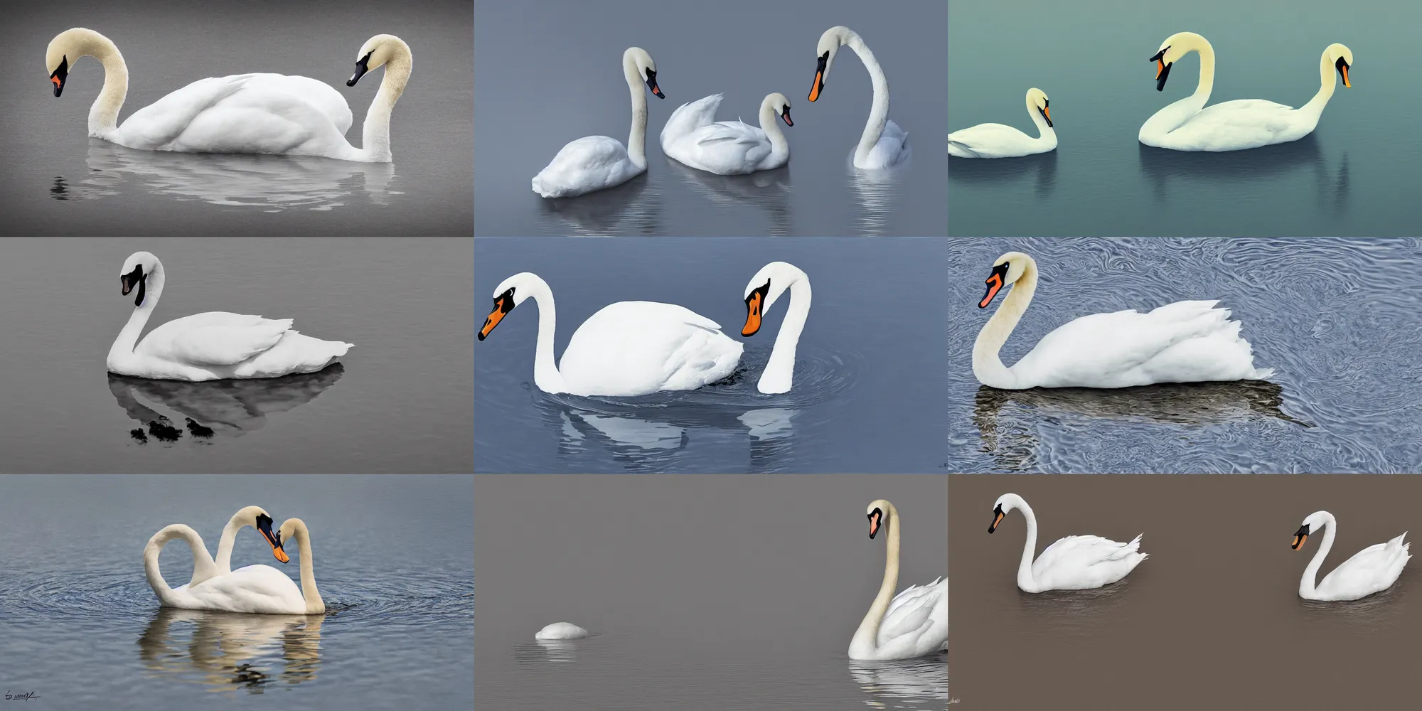 Prompt: swan, digital art, 4 k, 8 k, masterpiece