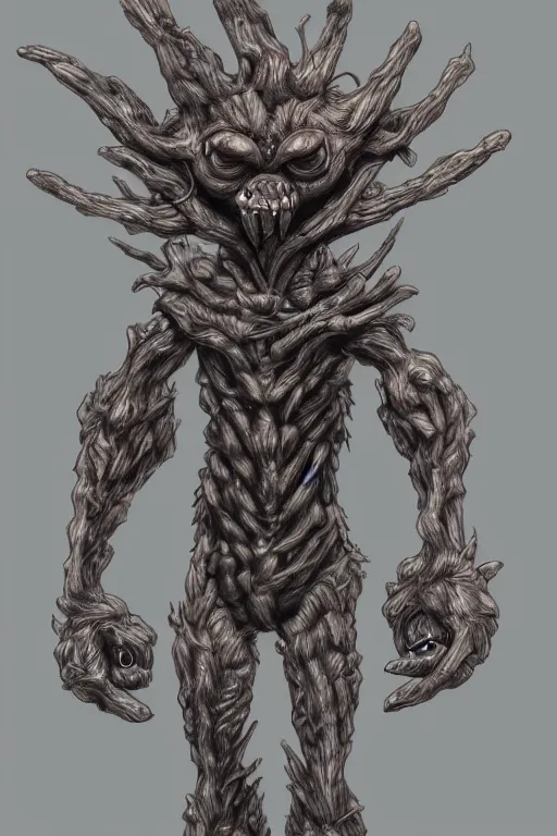 Prompt: a humanoid figure acorn monster, highly detailed, digital art, sharp focus, trending on art station, anime art style