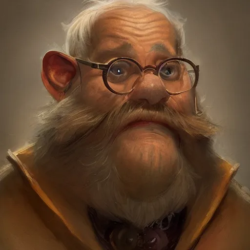 Prompt: a detailed portrait of a mole librarian with old glasses dressed, by justin gerard and greg rutkowski, digital art, realistic painting, dnd, character design, trending on artstation