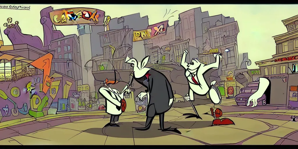 Image similar to cartoon concept art from sam and max