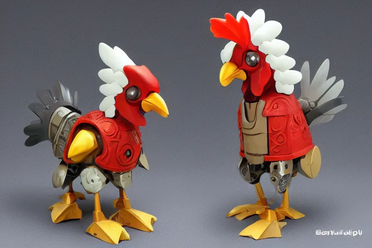 Prompt: heavily armoured mechanical chicken by studio ghibli