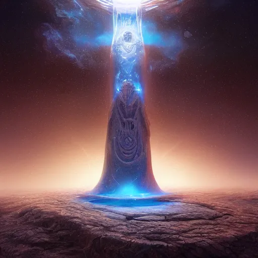 Prompt: falling, zooming fast into a cosmic vortex of primordial gnostic menace and mystery by jessica rossier and hr giger cinematic lighting two point perspective, extreme angle