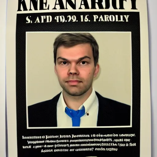 Prompt: wanted poster of andrej karpathy