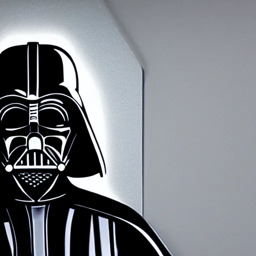 Image similar to darth vader brushing his teeth through the vent