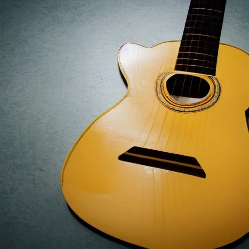 Prompt: guitar in the shape of a banana