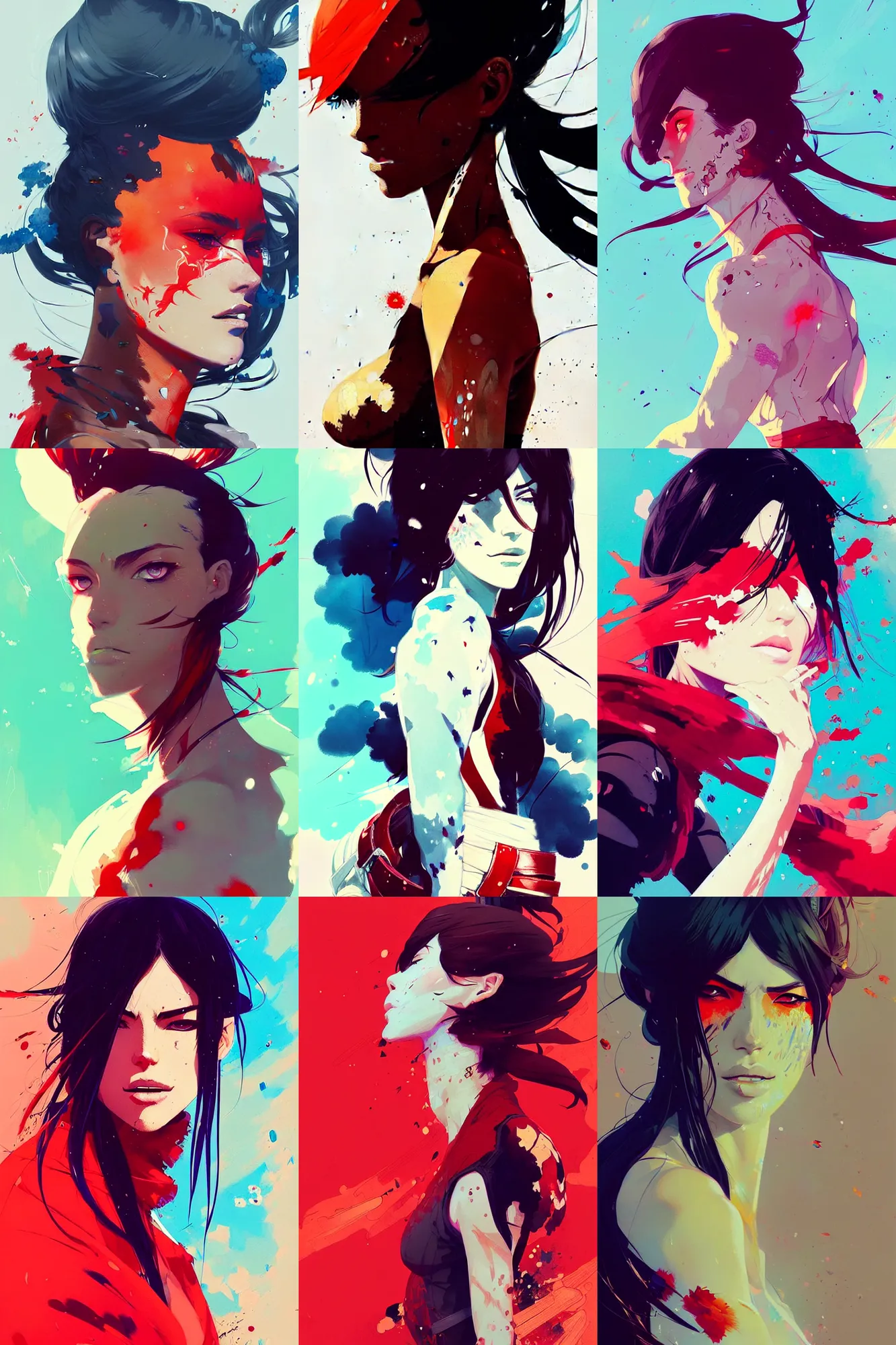 Image similar to an ultradetailed beautiful painting of a stylish woman fighter, by conrad roset, greg rutkowski and makoto shinkai, featured on artstation