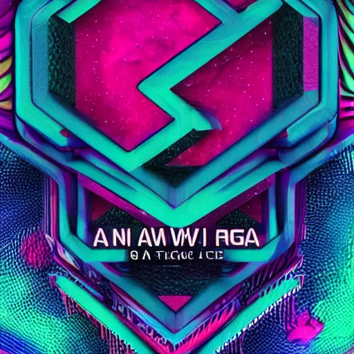 Image similar to a and w vaporwave logo, colorful, digital art, cosmic, 3 d high definition, trending on art station, photorealistic, high resolution, 8 k, octane, hyper detailed, insane details, intricate, elite, ornate, elegant trend, highly detailed and intricate, sharp focus, photography, unreal engine