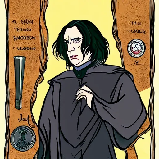 Prompt: professor snape played by anthony fascist