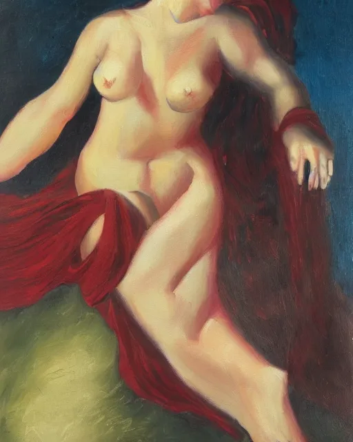 Prompt: oil painting of chinese aphrodite