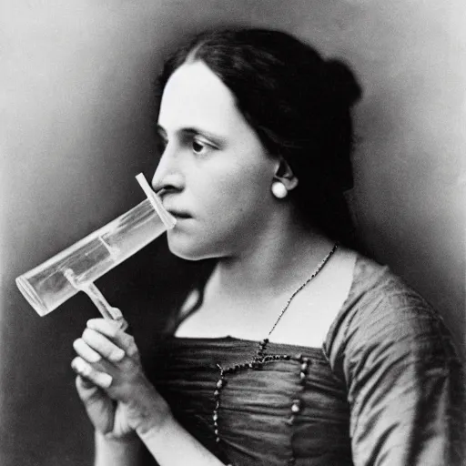 Image similar to ice - t, iced tea with a straw, by julia margaret cameron 1 8 8 0 s, realistic, body shot, sharp focus, 8 k high definition, insanely detailed, intricate, elegant