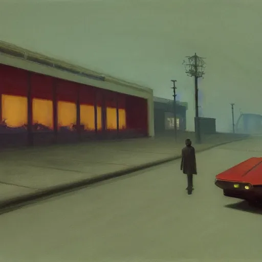 Image similar to Blade Runner 2049 by Edward hopper