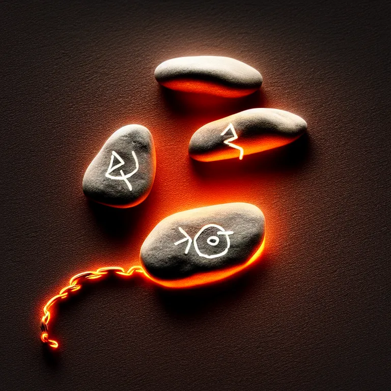 Image similar to photo of a pebble with a glowing runes drawn on it. pebble is completely wrapped with copper wire. lots of copper wire. extremely high details, octane rendering, cgsociety