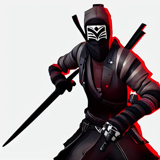 Premium AI Image  Mysterious 3D shadow ninja a stealthy assassin cloak  shadow armor katanas sword game character