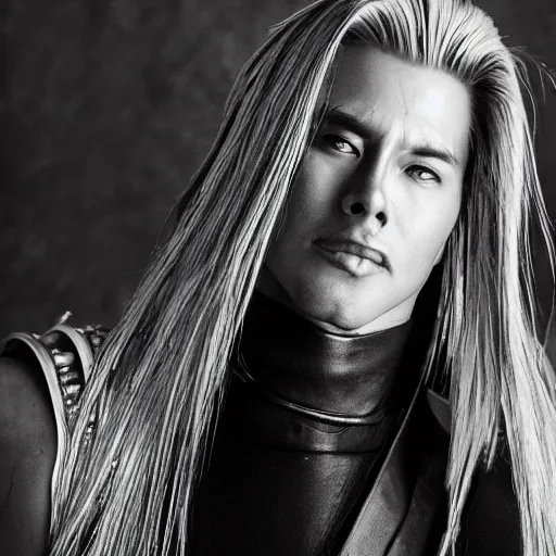 Image similar to A photo of sephiroth, award winning photography, 50 mm, perfect faces.