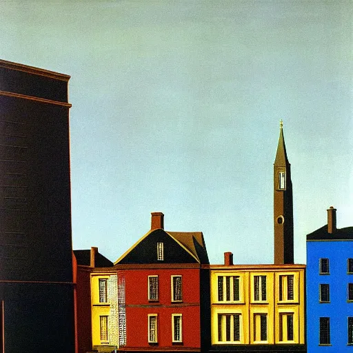 Prompt: Norwich (1965) by Rene Magritte