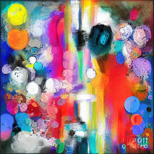 Image similar to happiness, modern painting, digital art