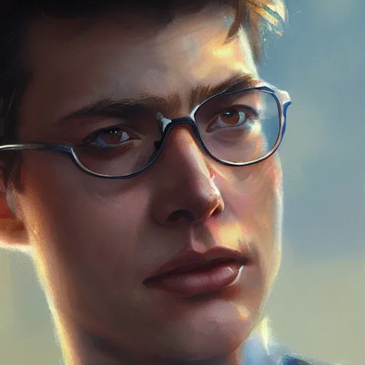 Prompt: peter parker closeup portrait, dramatic light, lake background, 2 0 0 mm focal length, painted by stanley lau, painted by greg rutkowski, painted by stanley artgerm, digital art, trending on artstation