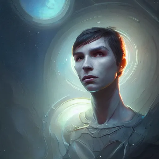 Prompt: highly detailed portrait from a male alien, extraterrestrial, aquatic, stephen bliss, unreal engine, fantasy art by greg rutkowski, loish, rhads, ferdinand knab, makoto shinkai and lois van baarle, ilya kuvshinov, rossdraws, tom bagshaw, global illumination, radiant light, detailed and intricate environment