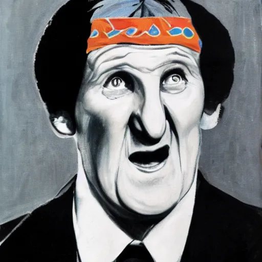 Prompt: A portrait of Tommy Cooper