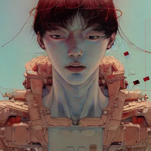 Image similar to prompt : monumental portrait soft light painted by james jean and katsuhiro otomo and erik jones, inspired by akira anime, smooth face feature, intricate oil painting, high detail illustration, sharp high detail, manga and anime 1 9 9 9