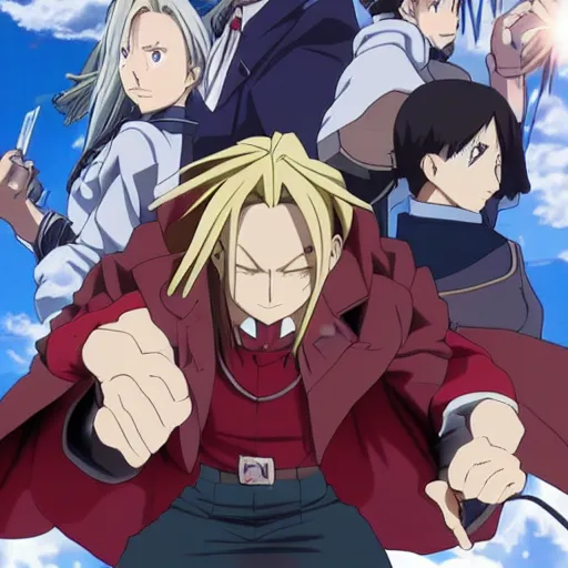 Prompt: Fullmetal alchemist photorealistic 8k hd 2d anime beautiful colourful