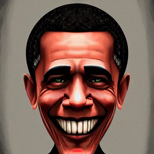 Prompt: obama as the joker, artstation