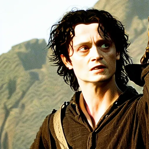 Prompt: johnny deep as frodo in lord of the rings