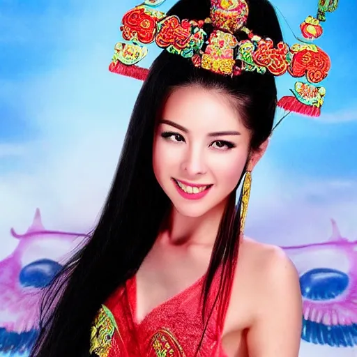 Prompt: face of Chinese Shakira