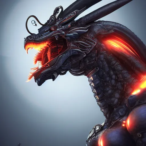 Image similar to stunning cinematic realistic back end shot with an upward angle, of a beautiful elegant anthropomorphic hot robot female dragon, well designed highly detailed cute female dragon head with slick eyes, looking back at the camera with a smirk, well armored, detailed claws, high quality, HD octane render, fantasy, furry art, Artstation, Deviantart, Furaffinity