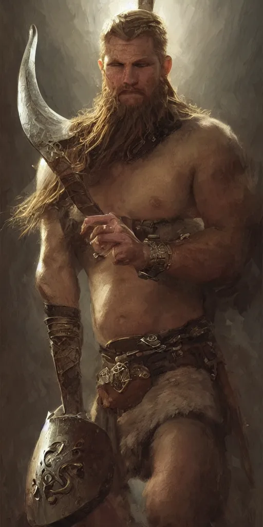 Image similar to highly detailed beautiful photography of a viking, sharp focus, dynamic lighting, elegant harmony, beauty, masterpiece, by riccardo federici, by craig mullins, by greg tocchini, ferri