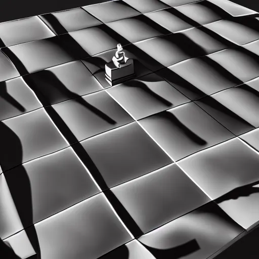 Image similar to a art deco piece of chess,3d render