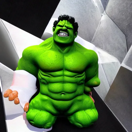 Image similar to squishy hulk, soft hulk